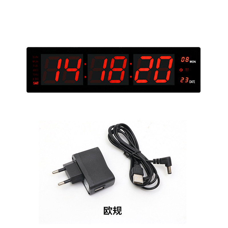 現代壁掛け時計デジタルledデジタル電子時計寝室客間万年暦時計時計目覚まし時計卸売り|undefined