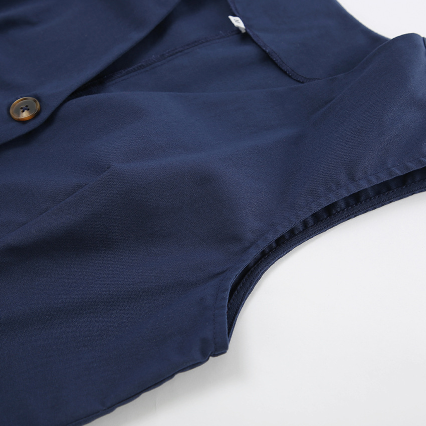 Women's Clothing Spring and summer new cotton and linen breathable V neck sleeveless vest vest suit 2024 fashion new two piece suit for women_voghion.com