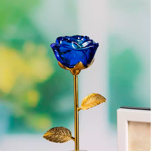 꽃병이 없는 피는 스타일(파란색)