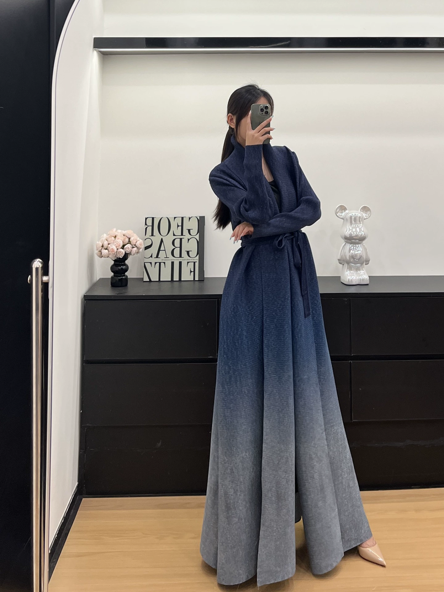 Miyake Abaya Ближний Восток популярная арабская роба складчатая мода пиджак плащ Dubai роба женская принт