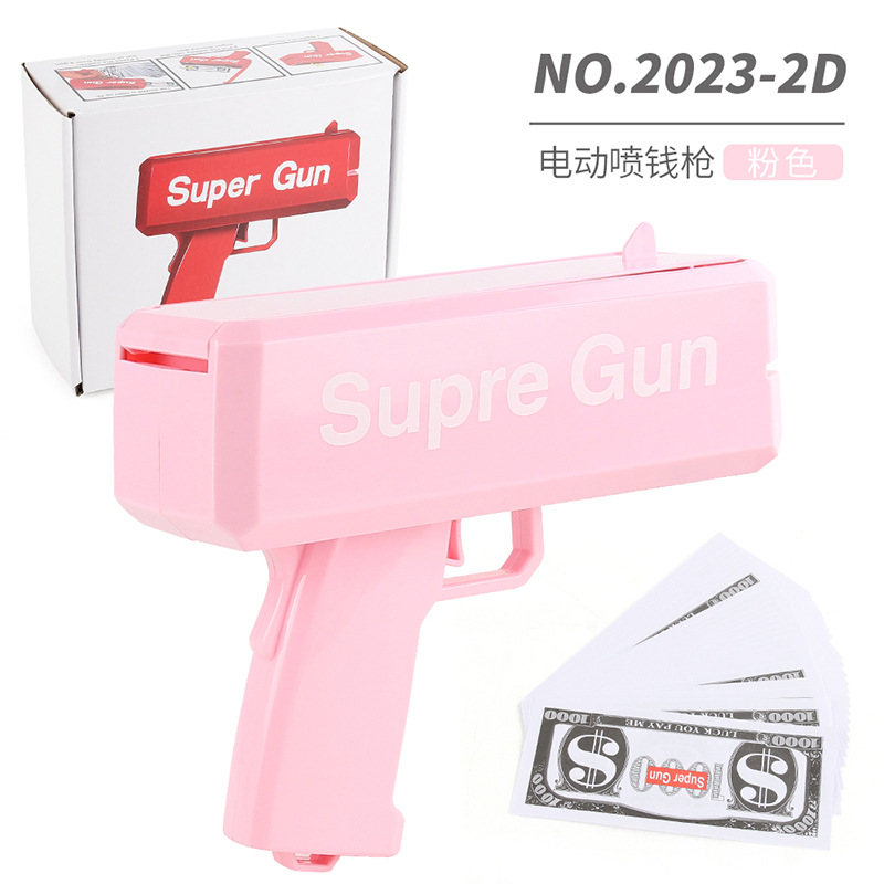 Nuevo y peculiar 60 pistolas de inyección de dinero eléctricas, pistolas de dinero, pistolas de inyección de dinero en dólares estadounidenses, pistolas de inyección de dinero, juguetes de pistola de escupir dinero