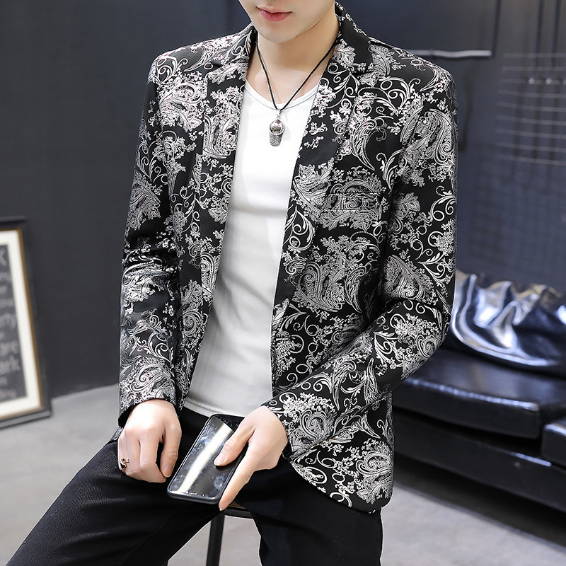 Cross-Border Supply Dropshipping 2020 Autumn New Casual Men's Blazer Korean Style Trendy Slim Fit