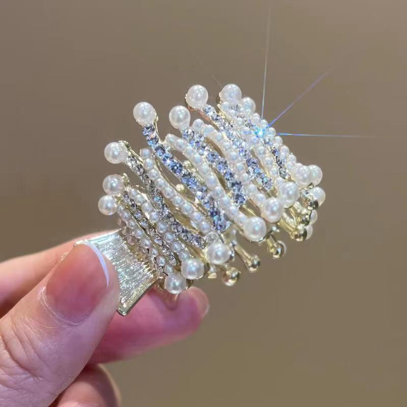 合金水钻黑色马尾夹