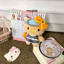 卡通热卖限定黑皮海女KT挂件毛绒公仔钥匙扣可爱书包挂饰创意批发