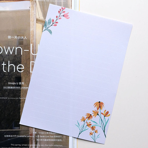 Wedding Letter Paper Set Invitation Letter A5 Handwritten Love Letter Letter Paper Spring Blossom Letter Paper High-end
