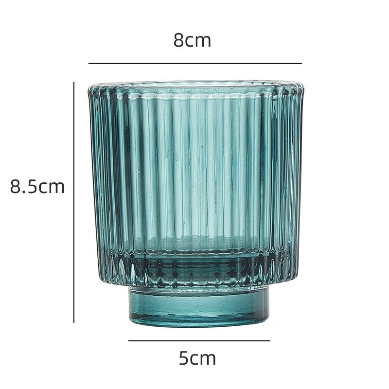 Mayorista taza de vela nórdica vacía taza de vidrio de color gradiente candelabro diy recipiente de incienso taza de incienso
