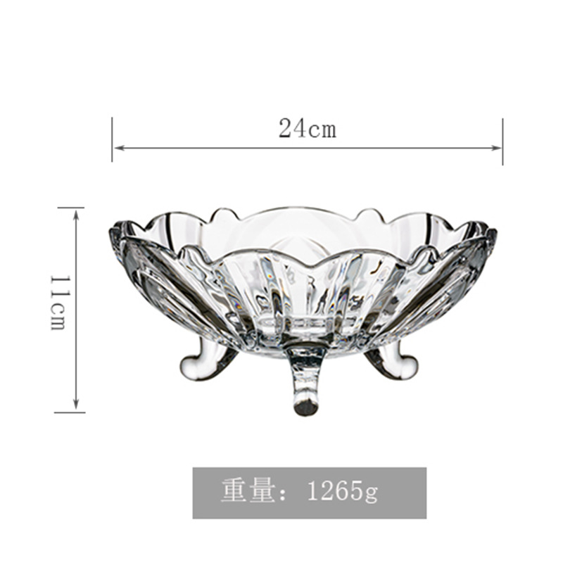 Bandeja de cristal grande de estilo nórdico para frutas y aperitivos, para uso doméstico en la sala de estar, bandeja para frutas, bandeja para dulces, bandeja creativa para frutas y verduras. image 11