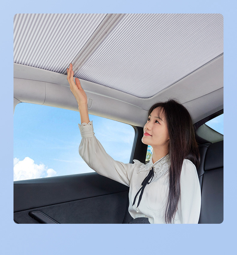 Louver type retractable sunroof sunshade curtain roof sunshade curtain shading sunroof sunshade top curtain