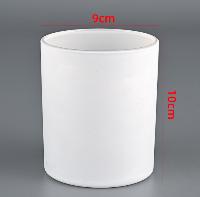 Multi-especificación vidrio vela taza aromaterapia vela tarro vacío taza Hotel fragancia vela titular impresión aerosol color frasco de vidrio