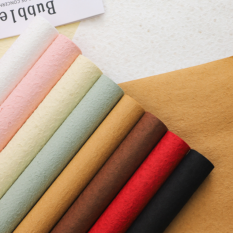 Papel de roca de agua red material de envoltura floral conjunto completo de paquetes de flores papel de textura floral plegable papel de piedra artesanal