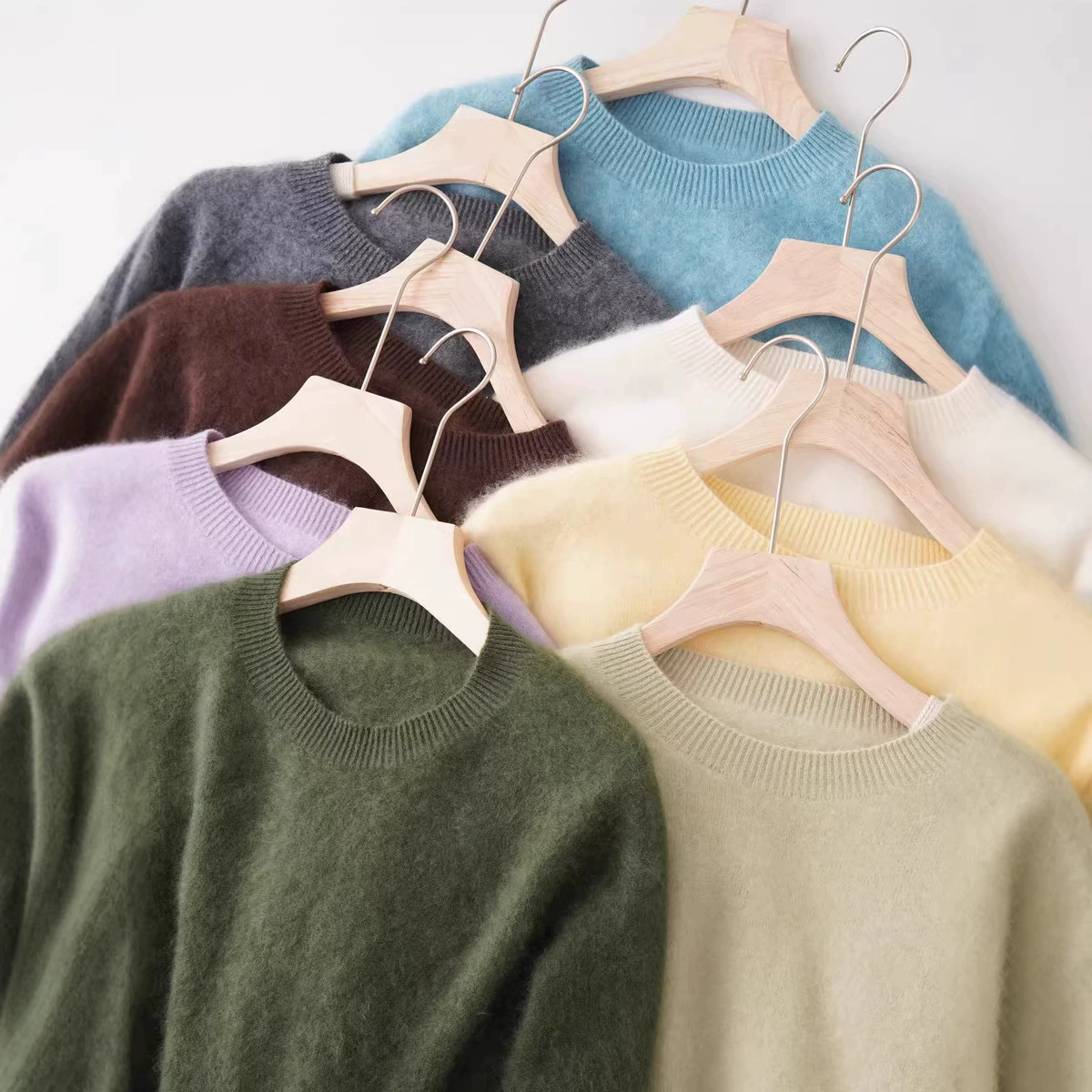 Вне сезона, трикотаж из мягкой шерсти с круглым вырезом, женский трикотаж из смесовой кашемира, бесшовный трикотаж из кашемира и шерсти, женский трикотаж