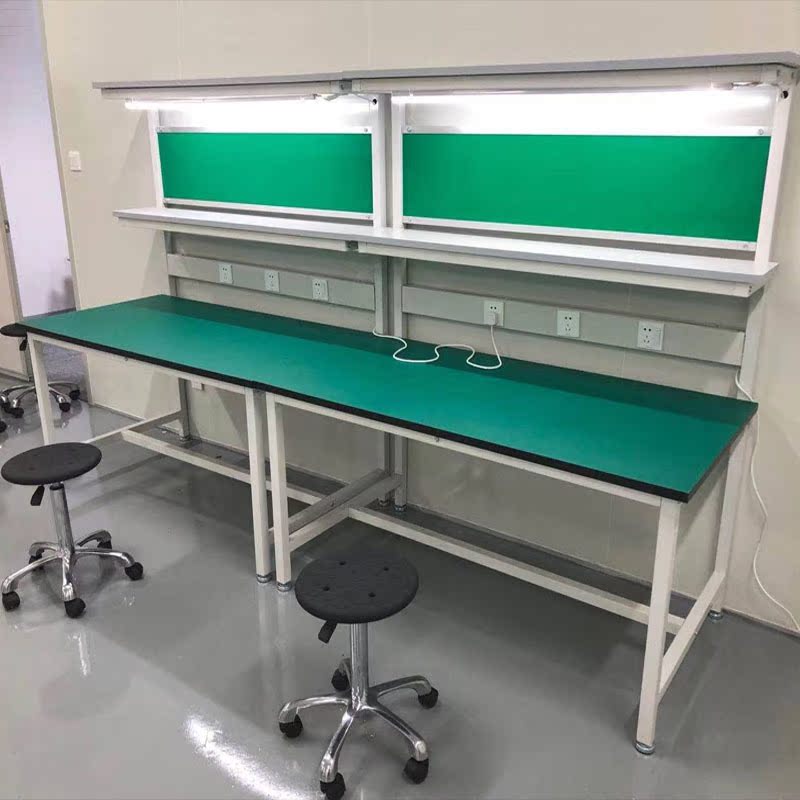 防静电工作台车间检验手机维修实验装配操作流水线带灯桌子工厂家