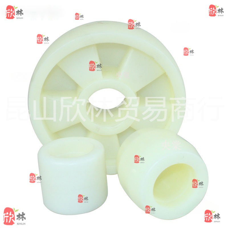 手动小型地牛液压叉车配件大全轮子尼龙轮油压车轮搬运车