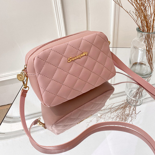Embroidered Camera Bag 2025 Ladies Bag Christmas New Single Shoulder Bag Checkered Crossbody Bag Fashion Handbag for Women