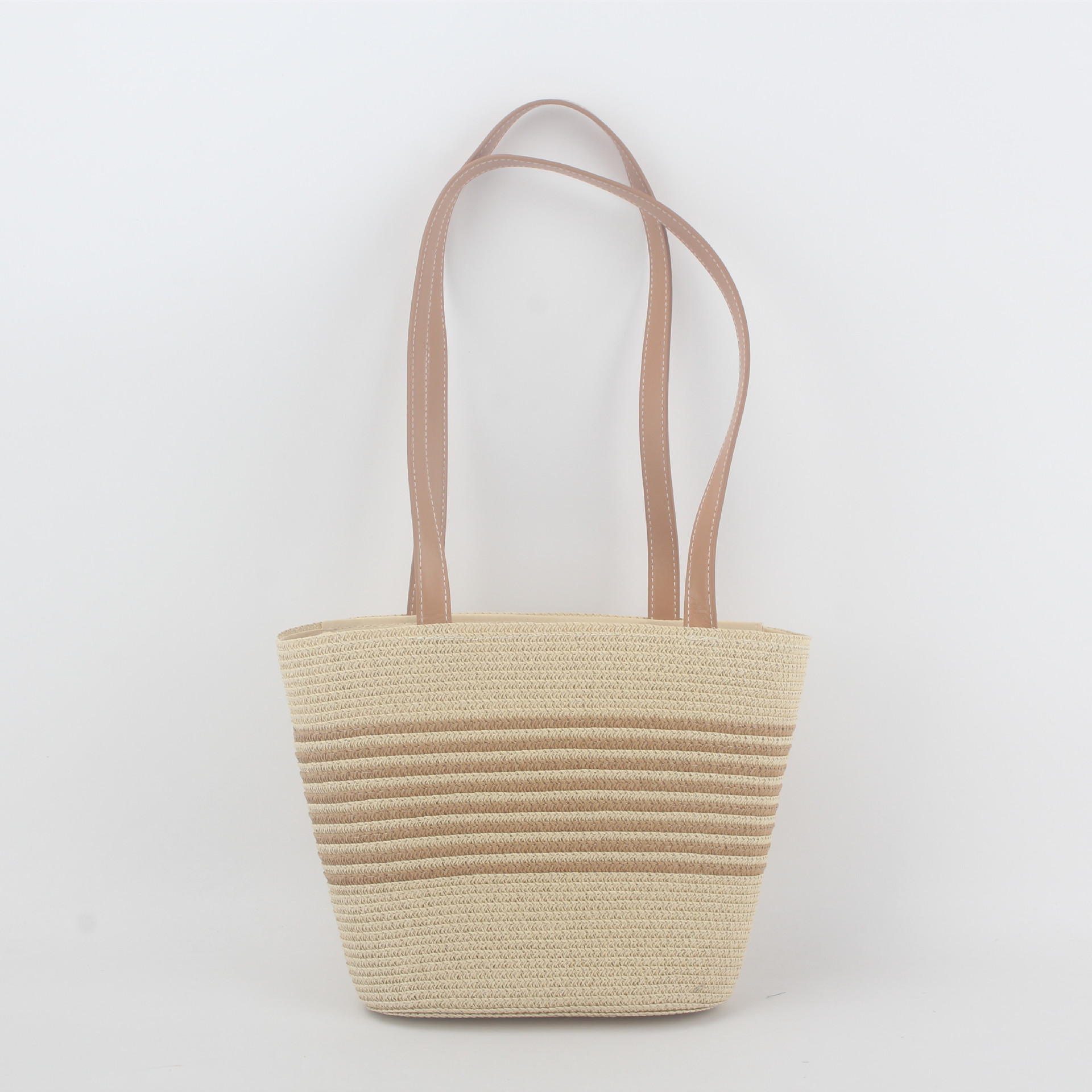 Fashionable straw summer capacious retro woven one-shoulder bag