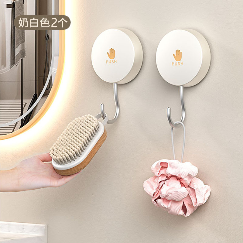 Gancho de ventosa giratorio, sin perforación, fuerte carga, artefacto de cocina de vacío sin costuras, gancho adhesivo para toallas de baño y baño