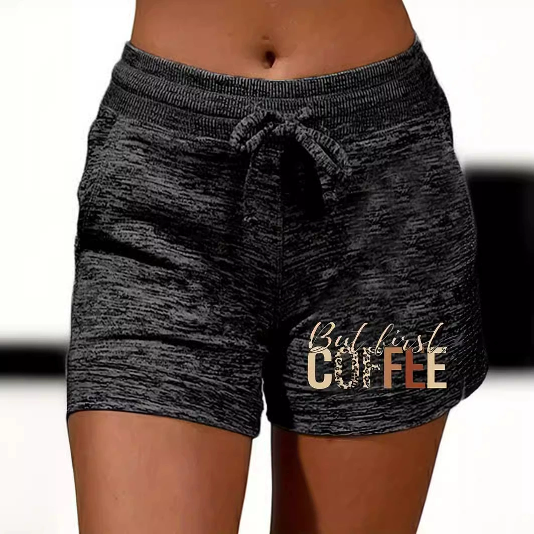 Шорты с принтом женские европейские и американские трансграничные свободные пляжные шорты женские