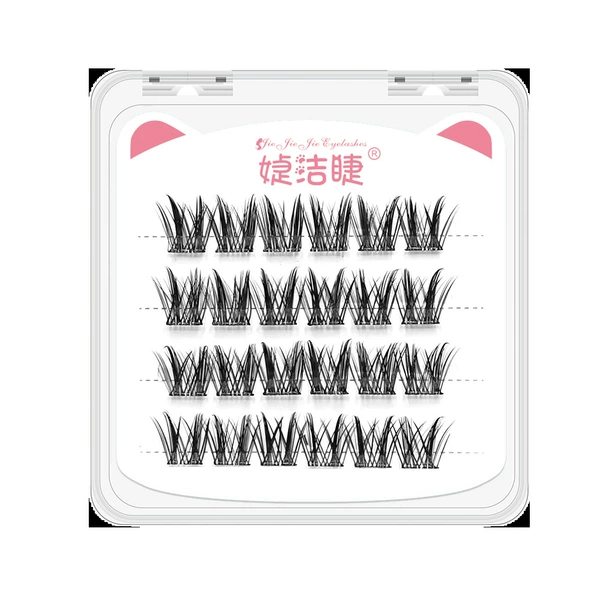 ✿Glue-free✿4 rows of 24 clusters of rats with eyelashes 11-12mm