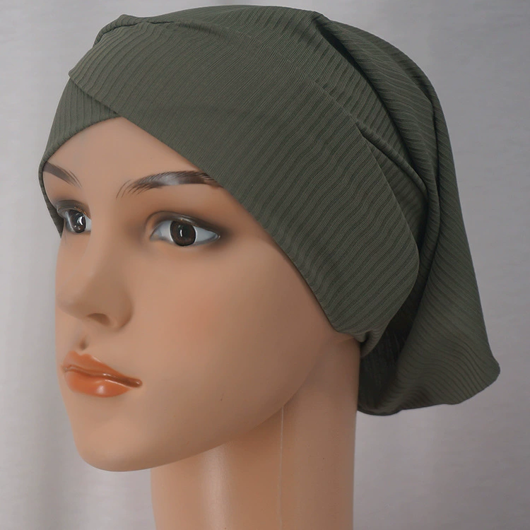 Плоский цялый клок wholesale pit strip sweat cloth forehead cross cap elastic good base cap Muslim ladies Arabic tube cap