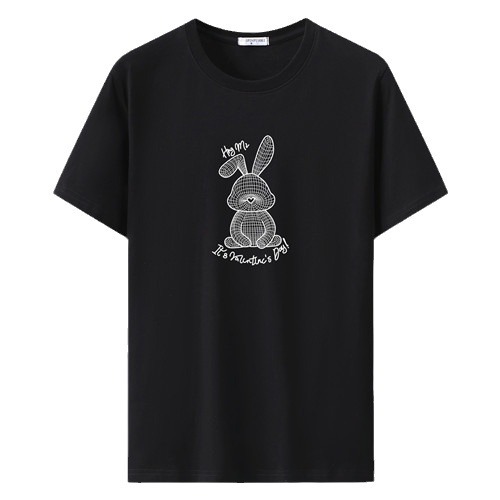 Camiseta de manga corta para hombre de primavera, estilo coreano, marca de moda, cuello redondo, holgada, de media manga, talla grande