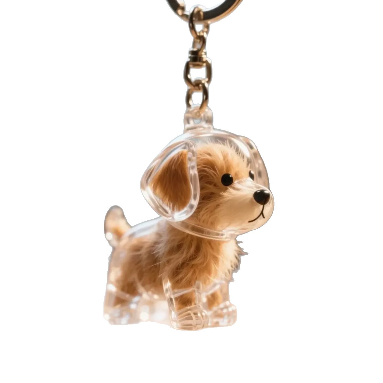 Cute cachorro colgante de almacenamiento de pelo creativo perro transparente bola de pelo para mascotas caja de almacenamiento colección para novias