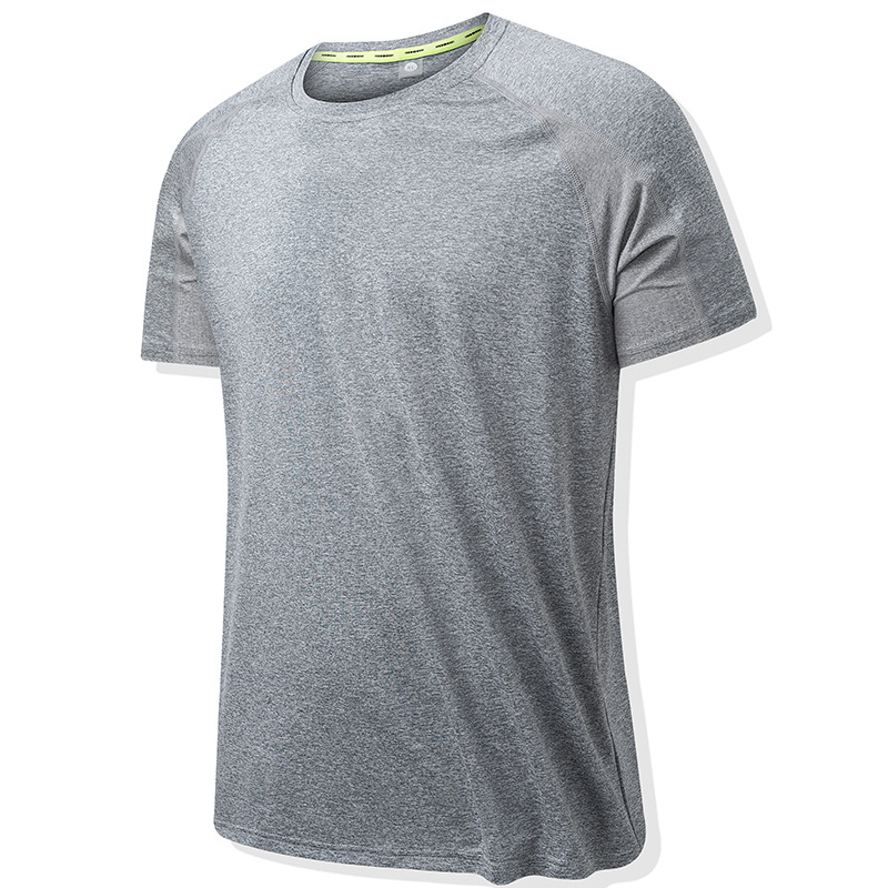 Deportes de verano transfronterizos camiseta de secado rápido correr fitness baloncesto bádminton superior catiónico antibacteriano hombres de manga corta