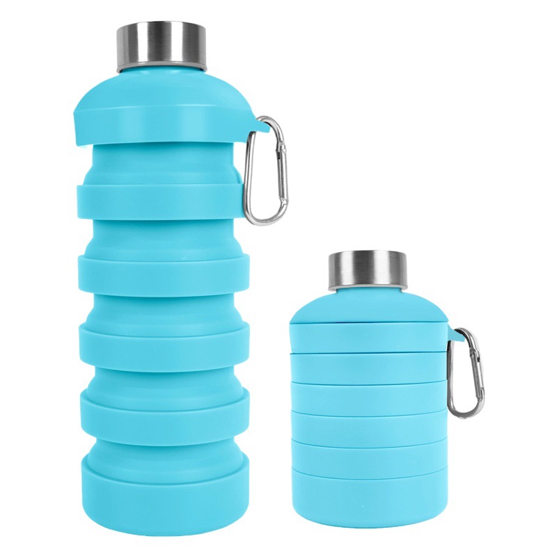 De silicona de gran capacidad plegable taza de agua al aire libre viajes ciclismo deportes botella de agua retráctil botella de agua de silicona plegable