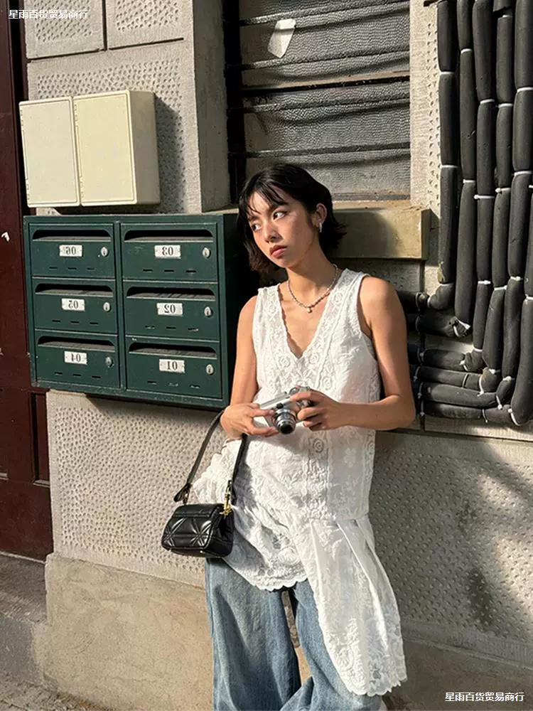 Женское платье-жилет с французским кружевом, весенний стиль, многослойная юбка А-силуэта в корейском стиле