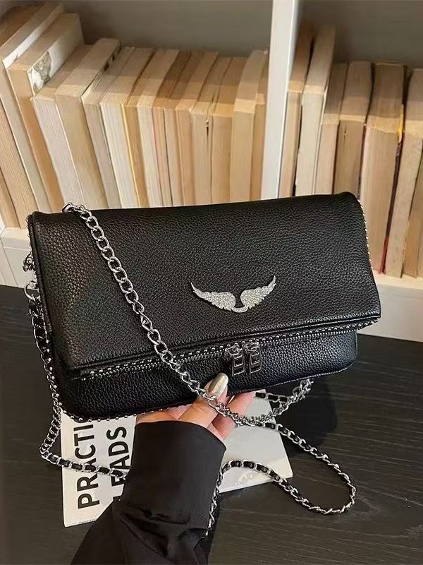 Qadın üçün kiçik kvadrat zəncir çanta, retro çiyin çantası