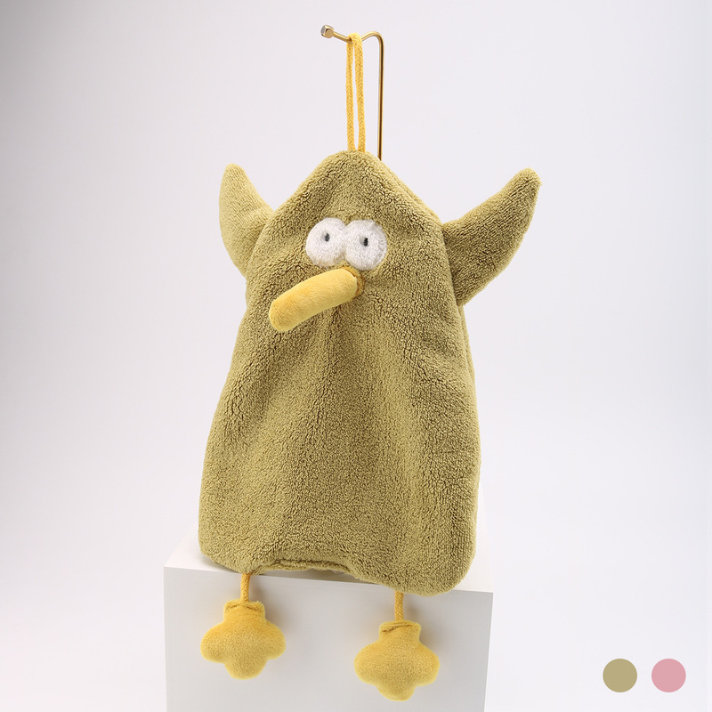 Pointed Bird Towel New Style Super Cute Hanging Towel Coral Fleece Soft Absorbent Household Kitchen Towel