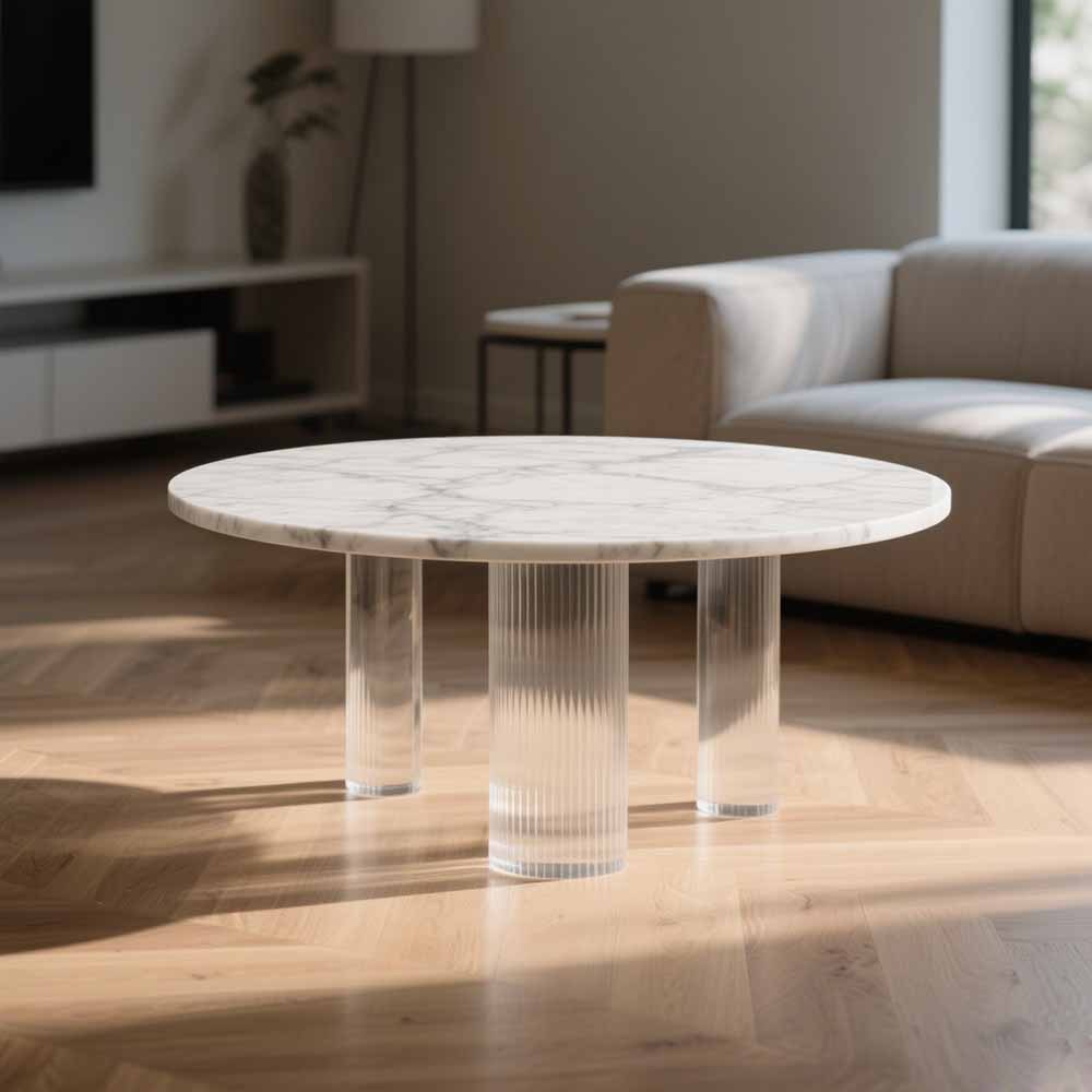 亚克力桌腿承重支撑柱现代简约茶几餐桌吧台脚数控加工有机玻制品