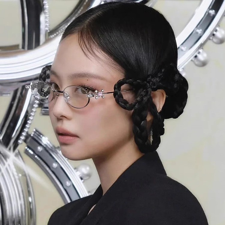 Jennie同款GM平光镜可配度数女高级感珠宝系列镶钻小框眼镜防蓝光|undefined