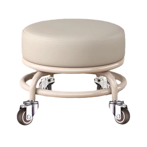 Household pulley low stool, shoe changing stool, children's toddler stool, rotating stool, foot bath, living room, floor wiping, beautiful seam universal wheel chair