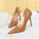 1363-3 sexy nightclub show thin high-heeled shoes high restoring ancient ways with shallow pointed mouth side hollow out shoes