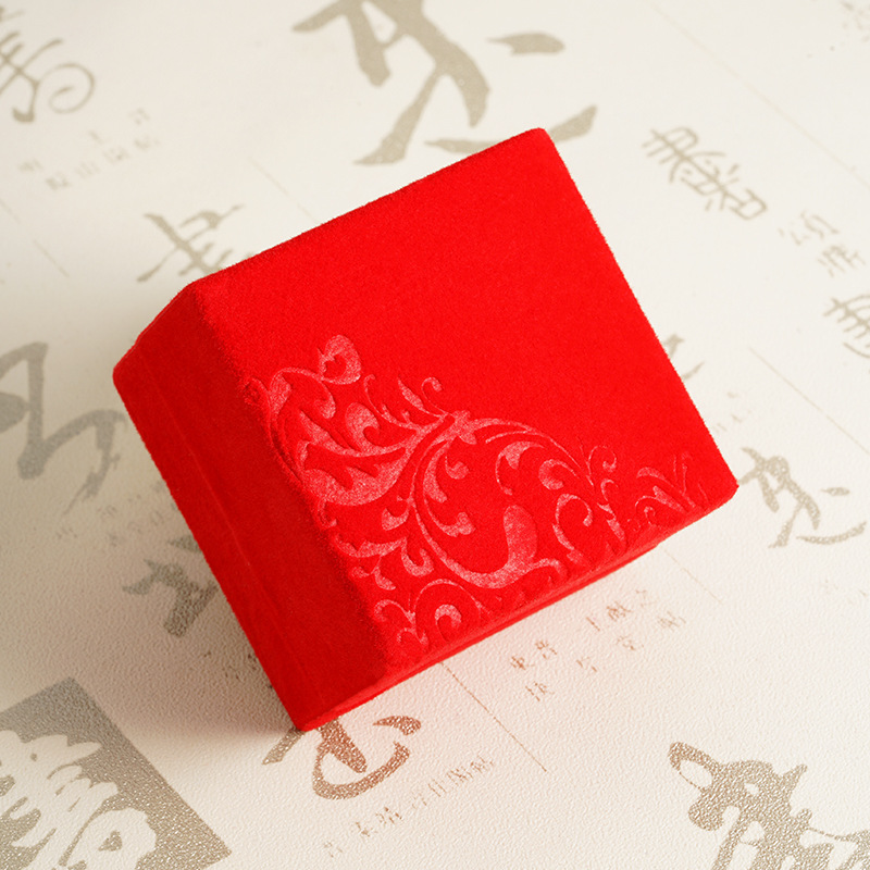 Caja de anillo de impresión 6*6*4.7