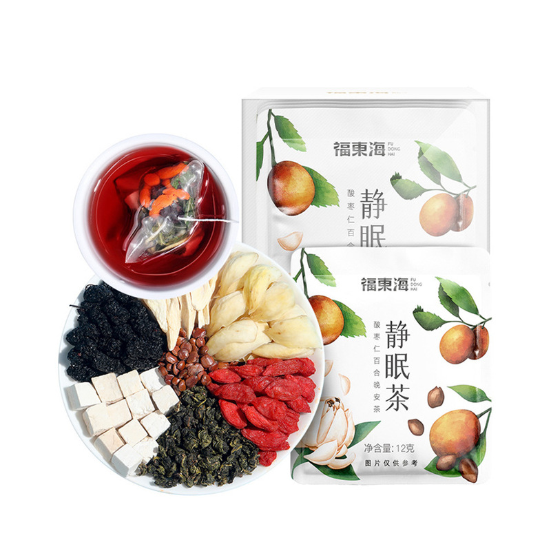 Fudong Haijing Sleeping Tea 144g Suanzaoren Lily Evening Tea Health Tea Sleep Tea Break Water Tea Bag Wholesale