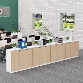 办公室文件柜木质边柜E0环保板隔断矮柜带锁资料档案办公室收纳柜