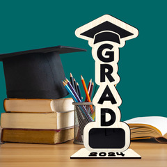 MZ387 Cross-border 2024 Graduation Season Wooden Display Table Festival Home Decor Wooden Sign Graduation Party Desktop Ornament