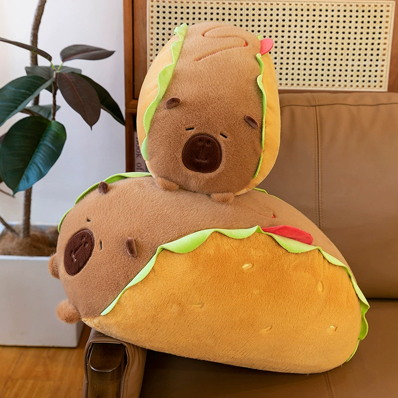 Новая креативная кукла Капибала, плюшевая игрушка, милая кукла-капибара, кукла-хот-дог, кукла, спальная подушка, подарок
