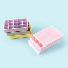 24-Grid Silicone Ice Cube Tray Freezer Ice Mold with Lid Baby Food Container Household DIY Ice Tray Creative Ice Cube Holder