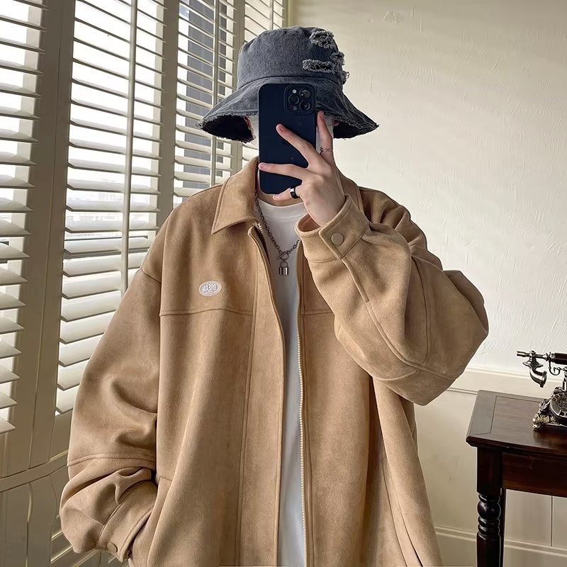 Tendencia 2024 letras chaqueta de manga larga estilo japonés Hong Kong ins camisa suelta chaqueta casual de verano para niños