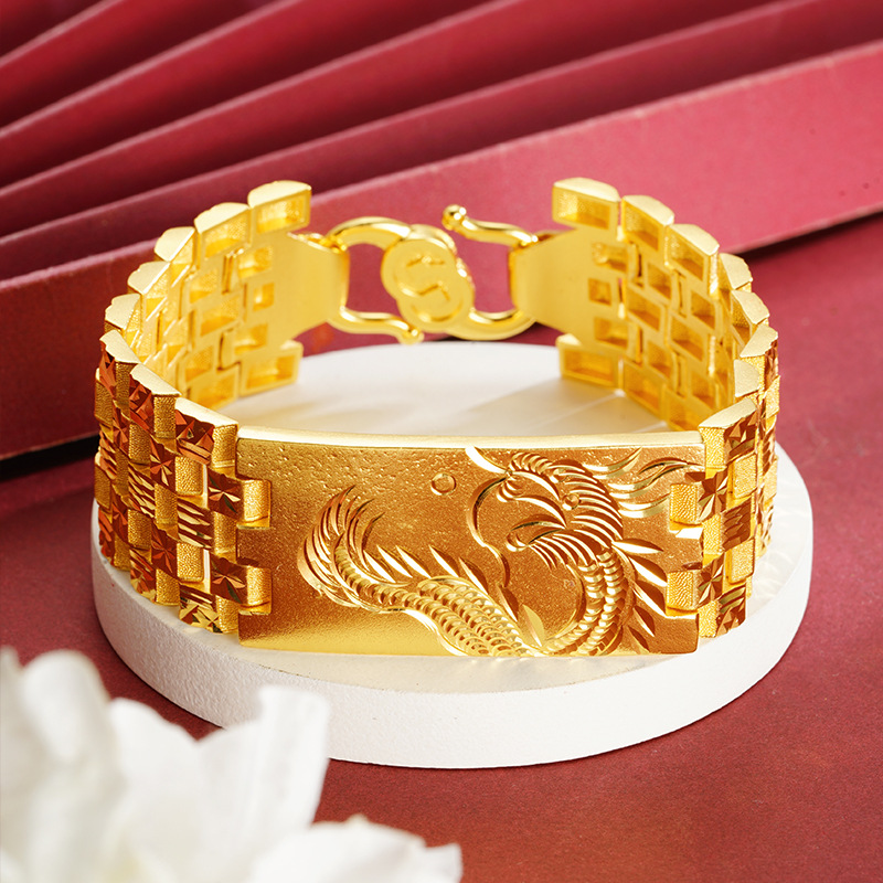 Vietnam Sha Jin Zodiac pulsera de dragón hombre estilo nacional retro pulsera de relojes de brazalete joyería de aleación de cobre Yiwu accesorios