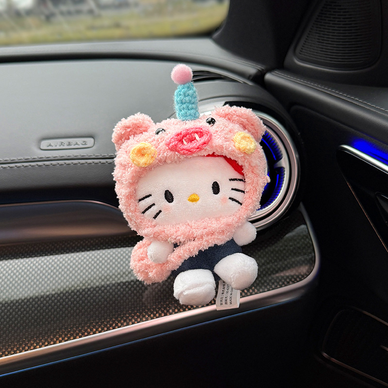 Cute Kitty automóvil ventilación perfume decoración 2025 nuevo creativo adorable muñeca de peluche para automóviles adornos