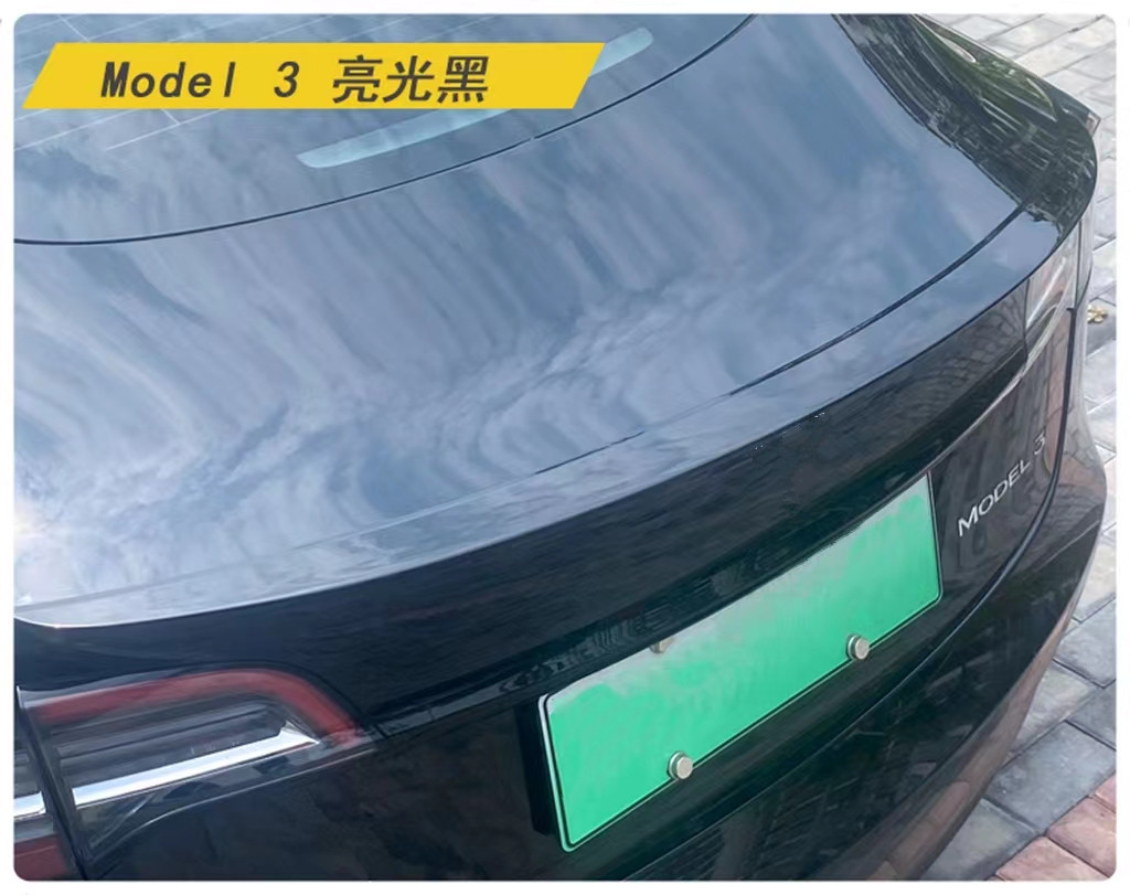 Suitable for Tesla Model 3/Y Original Style Rear Wing Modification Carbon Fiber Pattern High-Performance P-Version Rear Wing Auto Parts