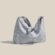 纯色高级感休闲女包大容量时尚洋气百搭单肩包简约PU女士斜挎包