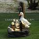 Cross-border squirrel duck flowing water solar energy garden ornaments resin decorations duck flowing water design pastoral