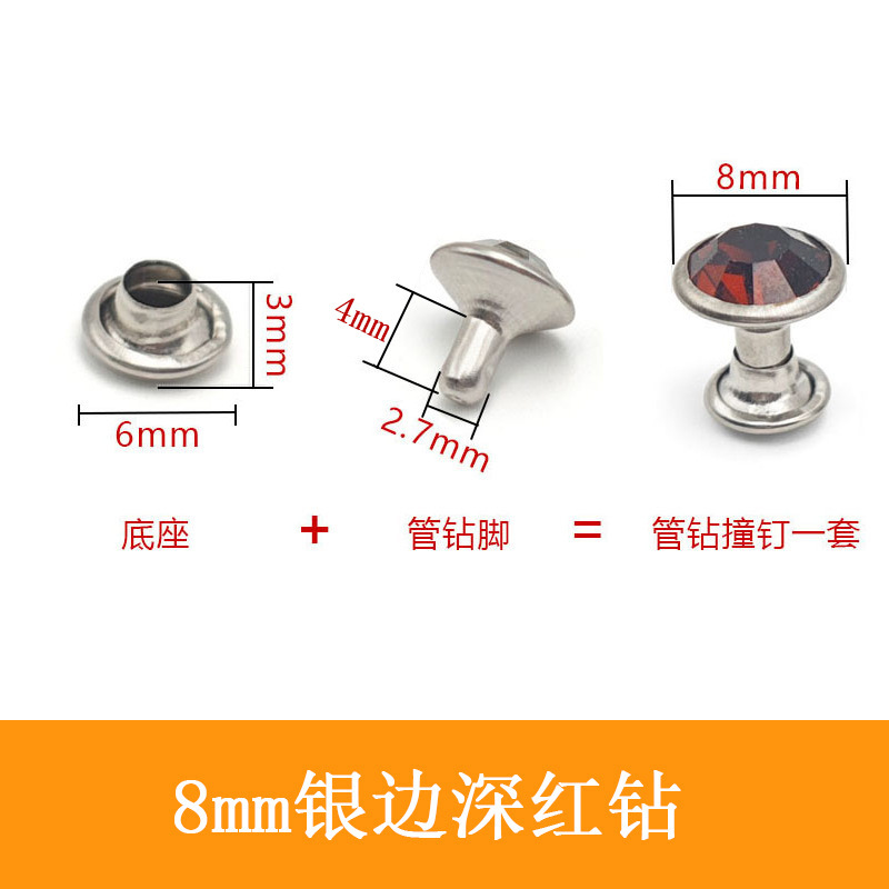 Fuente transfronteriza Taladro de tubería Taladro de hierro de color A de 6mm, 8mm Base de soporte lateral plateado Cuentas sueltas Taladro de bricolaje Suministro de fábrica