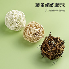 Rattan Cat Toy, Rattan Bell Ball, Handmade Rattan Cat Toy Ball, Pet Cat Teaser Ball