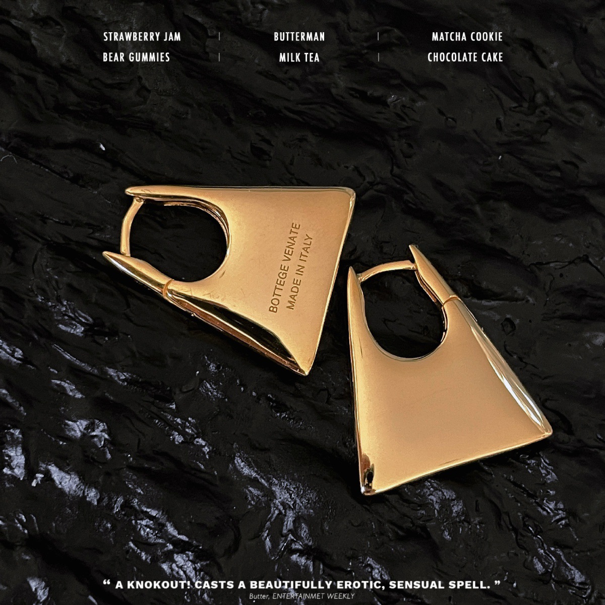 Copper golden earrings