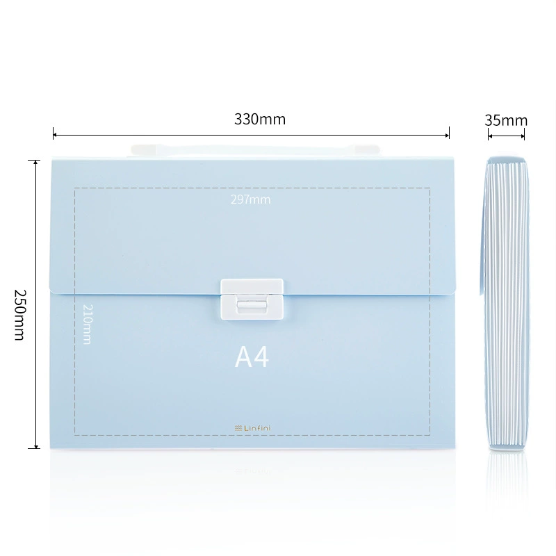 Deli 72410 accordion file binder document bag for students office storage categorized file bag A4 exam paper bag